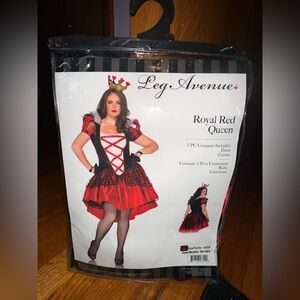 Leg Avenue Women's Plus Size Royal Red Heart Queen Costume Size 1x/2x
